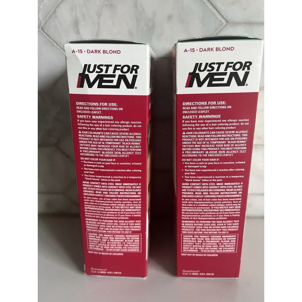 LOT OF 2 Just For Men Easy Comb In Targeted Gray Cover Color Dye Dark Blond